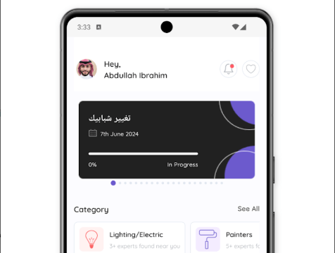 Mobile app for finding contractors in Dubai